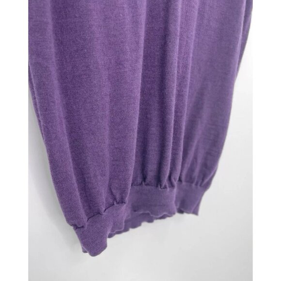 Vintage Saks Fifth Avenue 100% Merino‎ Wool Purple Vest Size Large Made In Italy - Picture 6 of 8